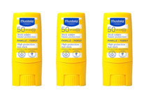 Mustela Haute Protection Stick 50 Faktör Tüm Ciltler İçin Leke Karşıtı Nemlendirici Yağsız Suya Dayanıklı Yüz ve Vücut Güneş Kremi 9 ml