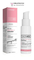 Skin401 Skin 401 Renkli 50 Faktör Tüm Ciltler İçin Leke Karşıtı Nemlendirici Yaşlanma Karşıtı Kapatıcılı Yağsız Suya Dayanıklı Yüz ve Vücut Güneş Kremi 50 ml