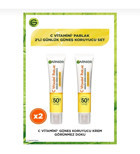 Garnier C Vitamini 50 Faktör Tüm Ciltler İçin Leke Karşıtı Nemlendirici Yağsız Suya Dayanıklı Yüz ve Vücut Güneş Kremi 2x40 ml