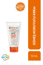 Bi̇osar 50 Faktör Tüm Ciltler İçin Leke Karşıtı Nemlendirici Yağsız Suya Dayanıklı Yüz ve Vücut Güneş Kremi 50 ml