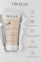 Elitebody Blue Light 50 Faktör Tüm Ciltler İçin Leke Karşıtı Nemlendirici Yağsız Suya Dayanıklı Yüz Güneş Kremi 50 ml