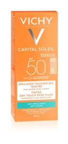 Vichy 50 Faktör Yağlı Ciltler İçin Leke Karşıtı Nemlendirici Yağsız Suya Dayanıklı Yüz ve Vücut Güneş Kremi 50 ml