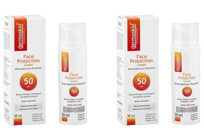 Dermoskin Face Protection 50 Faktör Tüm Ciltler İçin Nemlendirici Suya Dayanıklı Yüz Güneş Kremi 2x50 ml
