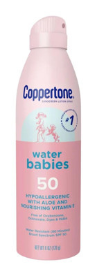 Coppertone Water Babies 50 Faktör Tüm Ciltler İçin Nemlendirici Suya Dayanıklı Yüz Güneş Kremi 50 ml