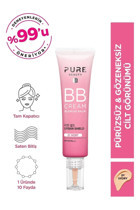 Pure Beauty Ivory Renkli 50 Faktör Tüm Ciltler İçin Nemlendirici Kapatıcılı Suya Dayanıklı Yüz Güneş Kremi 30 ml