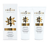 Fromme Sun 50 Faktör Tüm Ciltler İçin Leke Karşıtı Nemlendirici Yağsız Suya Dayanıklı Yüz ve Vücut Güneş Kremi 2x50 ml