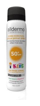 Alldermo Invisible 50 Faktör Tüm Ciltler İçin Nemlendirici Suya Dayanıklı Yüz Güneş Kremi 150 ml