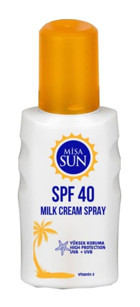 Misa Sun 40 Faktör Tüm Ciltler İçin Leke Karşıtı Nemlendirici Yağsız Suya Dayanıklı Yüz ve Vücut Güneş Sütü 200 ml