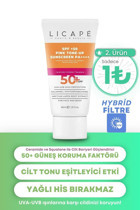 Licape 50 Faktör Tüm Ciltler İçin Leke Karşıtı Nemlendirici Yağsız Suya Dayanıklı Yüz ve Vücut Güneş Kremi 40 ml