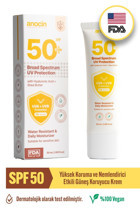 Anocin Broad Specturum 50 Faktör Tüm Ciltler İçin Leke Karşıtı Nemlendirici Yağsız Suya Dayanıklı Yüz ve Vücut Güneş Kremi 50 ml