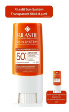 Rilastil Stick 50 Faktör Tüm Ciltler İçin Leke Karşıtı Nemlendirici Yağsız Suya Dayanıklı Yüz ve Vücut Güneş Kremi 8.5 ml