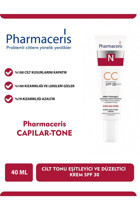 Pharmaceris Cc Renkli 30 Faktör Tüm Ciltler İçin Leke Karşıtı Nemlendirici Yağsız Suya Dayanıklı Yüz ve Vücut Güneş Kremi 40 ml