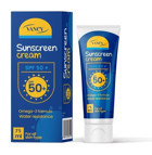 Vancy 50 Faktör Tüm Ciltler İçin Leke Karşıtı Nemlendirici Yağsız Suya Dayanıklı Yüz ve Vücut Güneş Kremi 50 ml