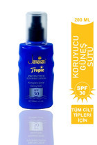 Jamaican Tropic Sun Protection 50 Faktör Tüm Ciltler İçin Leke Karşıtı Nemlendirici Yağsız Suya Dayanıklı Yüz ve Vücut Güneş Kremi 200 ml