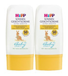Hipp 50 Faktör Tüm Ciltler İçin Leke Karşıtı Nemlendirici Yağsız Suya Dayanıklı Yüz Güneş Kremi 2x30 ml