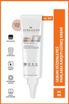 Herbaderm Aknpro Renkli 50 Faktör Tüm Ciltler İçin Leke Karşıtı Nemlendirici Yağsız Suya Dayanıklı Yüz ve Vücut Güneş Kremi 40 ml