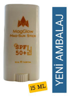 Magglow Stick 50 Faktör Tüm Ciltler İçin Leke Karşıtı Nemlendirici Yağsız Suya Dayanıklı Yüz ve Vücut Güneş Kremi 50 ml