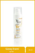 The Touch By Seda Altın 50 Faktör Tüm Ciltler İçin Nemlendirici Suya Dayanıklı Yüz Güneş Kremi 50 ml