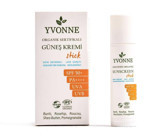Yvonne Organik Sertifikalı 50 Faktör Tüm Ciltler İçin Nemlendirici Suya Dayanıklı Yüz Güneş Kremi 15 ml