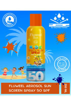 Fluweel Kids 50 Faktör Tüm Ciltler İçin Leke Karşıtı Nemlendirici Yağsız Suya Dayanıklı Yüz ve Vücut Güneş Kremi 200 ml