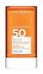 Clarins Invisible Stick 50 Faktör Tüm Ciltler İçin Nemlendirici Suya Dayanıklı Yüz ve Vücut Güneş Kremi 17 ml