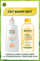 Garnier 50 Faktör Tüm Ciltler İçin Leke Karşıtı Nemlendirici Yağsız Suya Dayanıklı Yüz Güneş Kremi 50 ml
