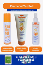 Panthenol 47 Faktör Tüm Ciltler İçin Leke Karşıtı Nemlendirici Yağsız Suya Dayanıklı Yüz ve Vücut Güneş Sütü 50 ml