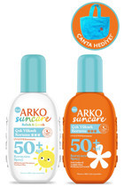 Arko Suncare 50 Faktör Tüm Ciltler İçin Leke Karşıtı Nemlendirici Yağsız Suya Dayanıklı Yüz ve Vücut Güneş Kremi 200 ml