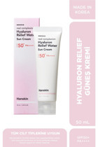 Hanskin Sun Cream 50 Faktör Tüm Ciltler İçin Leke Karşıtı Nemlendirici Yağsız Suya Dayanıklı Yüz ve Vücut Güneş Kremi 50 ml
