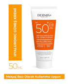Dermis Plus 50 Faktör Tüm Ciltler İçin Leke Karşıtı Nemlendirici Yağsız Suya Dayanıklı Yüz ve Vücut Güneş Kremi 50 ml