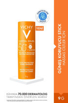 Vichy Soleil Stick 50 Faktör Tüm Ciltler İçin Leke Karşıtı Nemlendirici Yağsız Suya Dayanıklı Yüz ve Vücut Güneş Kremi 9 ml