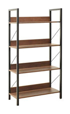 Adore Mobilya 4 Raflı Suntalam 136 cm Ceviz Kitaplık
