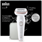 Braun 9 9-000 Koltuk Altı Genital Bölge Bacak İçin 40 Cımbızlı Kablosuz Işıklı Epilasyon Cihazı Beyaz-Pembe