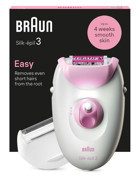Braun 3-031 Koltuk Altı Genital Bölge Bacak İçin 20 Cımbızlı Kablolu Işıklı Epilasyon Cihazı Beyaz-Pembe