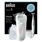 Braun 5 5-230 Koltuk Altı Genital Bölge Bacak İçin 28 Cımbızlı Kablosuz Işıklı Epilasyon Cihazı Beyaz