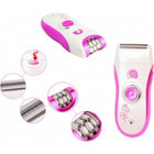 Hescom HB-6003 Koltuk Altı Genital Bölge Yüz Bacak İçin 18 Cımbızlı Kablosuz Işıklı Epilasyon Cihazı Pembe