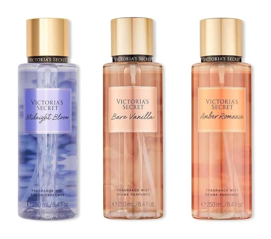 Victoria's Secret Bare Vanilla-Midnight Bloom-Amber Romance Kadın Vücut Spreyi 3x250 ml