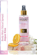 Victory Aqua Kiss Tropik Meyvemsi Hyalüronik Asit Nemlendiricili Kadın Vücut Spreyi 200 ml