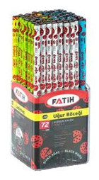 Fatih Lata Uğur Böceği 72'li HB Siyah Kurşun Kalem Seti