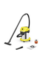 Karcher Wd3 S 1000 W Dikey Hepa Filtreli Toz Torbalı Süpürge Gri - Sarı