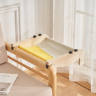 Lebeigo Ayaklı Yıkanabilir Tek Fonksiyonlu 55x45x15 cm Sepet Kedi Yatağı Sarı