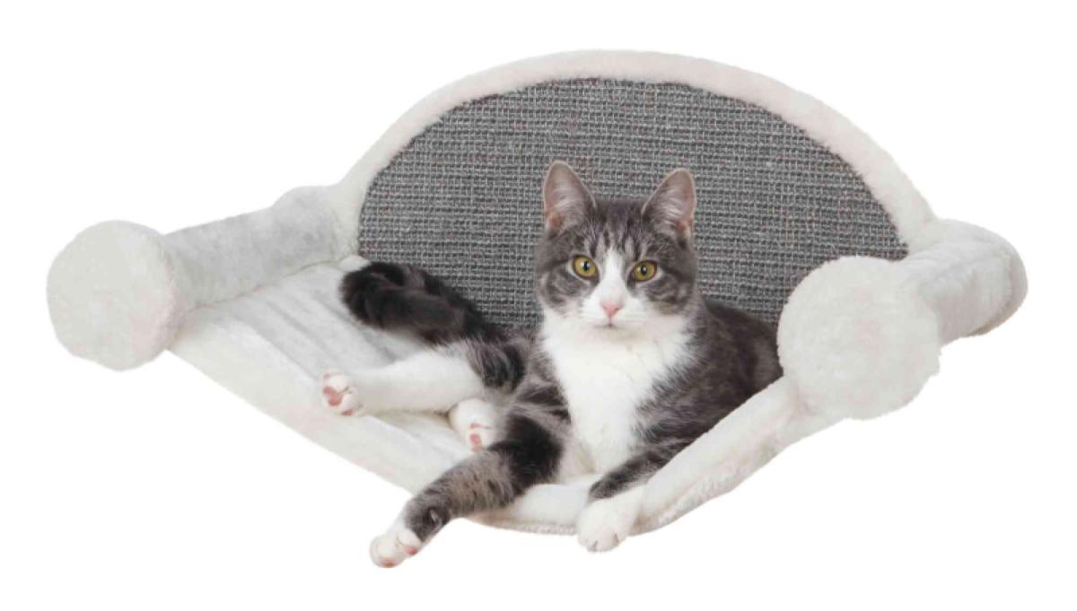 Trixie Yıkanabilir Tek Fonksiyonlu 54x28x33 cm Hamak Kedi Yatağı Beyaz-Gri