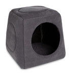 CatHouse Yıkanabilir Tek Fonksiyonlu 40x40 cm Mağara Kedi Yatağı Gri
