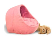 CatHouse Yıkanabilir Tek Fonksiyonlu 40x40 cm Mağara Kedi Yatağı Pembe