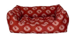 Pet Comfort Uniform Yıkanabilir Tek Fonksiyonlu 70x60 cm Minder Kedi Yatağı Beyaz-Bordo
