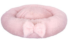 Patiderm Yıkanabilir Tek Fonksiyonlu 50 cm Simit Kedi Yatağı Pembe