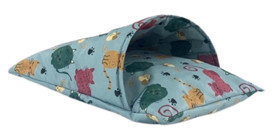 Pet Comfort Cave Yıkanabilir Tek Fonksiyonlu 60x45 cm Üstü Kapalı Kedi Yatağı Mavi
