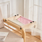 Lebeigo Ayaklı Yıkanabilir Tek Fonksiyonlu 55x45x15 cm Sepet Kedi Yatağı Pembe