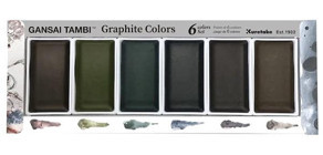 Zig Gansai Tambi Graphite Colors 6 Renk Sulu Boya