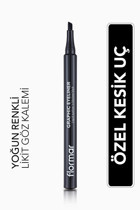 Flormar Graphic Suya Dayanıklı Mat Siyah Kalıcı Keçe Uçlu Keçe Sıvı Eyeliner